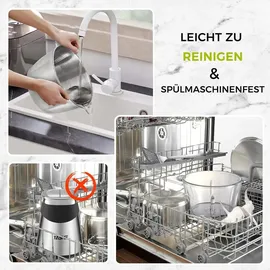 yashe Elektrischer Zerkleinerer 1,8L+2L Schwarz/edelstahl