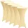 Beautissu Stehtischhusse Stella Creme Ø 80 cm 5tlg