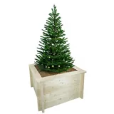 TIMBELA Hochbeet 78 x 78 x 46 cm Beige