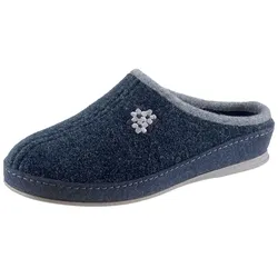 Pantoffel SCHAWOS, Damen, Gr. 40, Warmfutter, blau, Textil, Schuhe