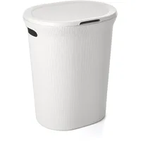 Tatay Baobab Wäschekorb, 40L Kapazität, Polypropylen, BPA frei, mit Deckel. Pergamon Weiß. Maßnahmen, 41 x 33 x 50 cm