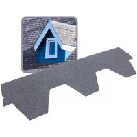 DAPRONA Dachschindeln Hexagonal Muster 1m x 32cm Bitumen Grau