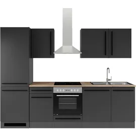 Stella Trading Küchenzeile Jazz 280 cm schwarz