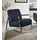 W.Schillig Cocktailsessel quadroo Velourgewebe 65 x 82 x 82 cm Blau mit Kissen