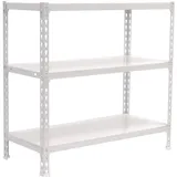 Proregal Schwerlastregal Small Metal Shark HxBxT 100 x 90 x 30 cm Fachlast 180 kg Weiß