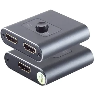 ShiverPeaks HDMI Switch 2x1, bidirectional, metal, 4K2K