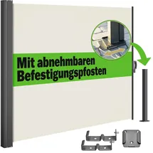 CASARIA Seitenmarkise Nosara 160 x 300 cm creme