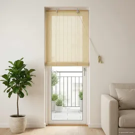 vidaXL Rollo Natur 40 x 220 cm Bambus/beige