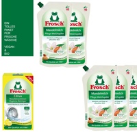 5x1L Frosch Pflege-Weichspüler Mandelmilch 200WL vegan + Hygiene-Reiniger Citrus