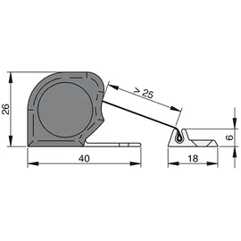 ATHMER Fingerschutz Rollo NR26 w-proof 192,5 x 130 cm schwarz