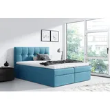 xlmoebel Boxspringbett 160 x 200 cm Blau