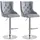 Homcom Barhocker-Set-46L x 55B x 123H cm-Grau+Silber | Gr.: onesize