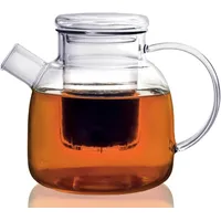 Dimono Teekanne DIMONO Mundgeblasene Teekanne mit Teefilter & Teesieb, 1.5 l, Glas-Kanne mit Filtereinsatz 1.5 l