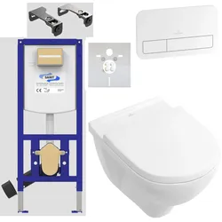 Set O-Novo WC Combipack mit Betätigungsplatte ViConnect und Vorwand-Element