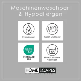 Homescapes Wasserdichter Bettbezug 200 x 200 cm Weiß