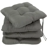 ZOLLNER Stuhlkissen 38 x 38 cm Grau