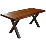 sam möbel gmbh Esstisch, Braun, Holz, Echtholz,Akazie, Rechteckig,Quadratisch, X-Form, 300x79x100 cm, Esszimmer, Tische, Esstische