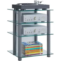 Hifi Möbel Rack Alu Glas Phono Bilus