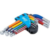 BGS Winkelschlüssel-Satz Multicolour kurz Innensechskant 1,5-10 mm 9-tlg. (74451)