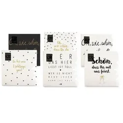 BRAUN+COMPANY Motivserviette 25x25cm Scriptum sort. 1209-25372/PBS 3lagig