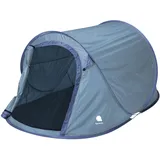 Pop Up Wurf Zelt 2 Personen 220 cm - blau - Camping Festival Automatik Trekking