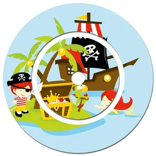 yabaduu Schutzfolie für Tonie Ladestation Design Aufkleber Cover kindgerecht passgenau selbstklebend Folie Zubehör für Kinder Spielzeug Y046 (Nr. 14 Piraten, Ladestation Folie)