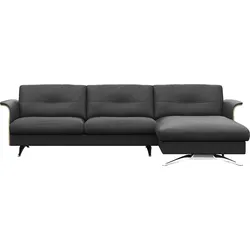 FLEXLUX Ecksofa »Glow bequem und komfortabel durch hochwertigen Sitzaufbau, L-Form«, Modernes skandinavisches Design FLEXLUX Deep Black
