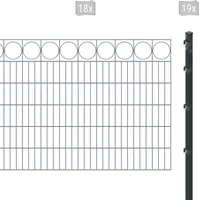 Arvotec Doppelstabmattenzaun »ESSENTIAL 120 zum Einbetonieren "Ring" mit Zierleiste«, Zaunhöhe 120 cm, Zaunlänge 2 - 60 m 89934435-0 anthrazit H/L: 120 cm x 36 m