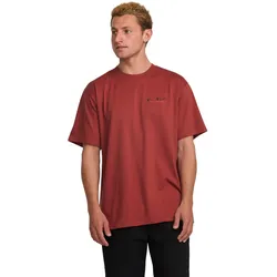 T-Shirt BILLABONG "Twin Peaks", Herren, Gr. S, rot (dusty rot), 100% Baumwolle, Kurzarm, Shirts