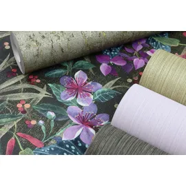 Rasch Textil Vliestapete Curiosity 10,05 m x 0,53 m 0 g Lila 537642
