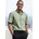 S Regular Fit Herren Gr S 37/38 N-Gr grün salbei Web Obermaterial 100 Baumwolle unifarben regular fit Rundhals abgesteppte Kante Hemden in hochwertiger Struktur Optik