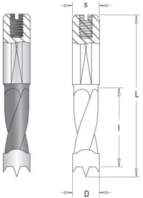 GUHDO HW-Kombi-Dübellochbohrer D6 l27 L57,5 R