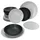 Mambocat Nero Bianco Speiseteller 18-tlg. 6 Personen Weiß/Schwarz