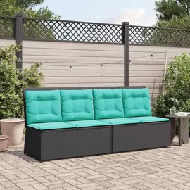 vidaXL Gartenbank 220 x 0 x 0 cm Schwarz