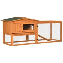 PawHut Kleintierstall Tannenholz 156x58x68cm Orange