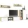 Wohnwand Szopen Sonoma Eiche Weiß | 4-teiliges Set | Modern | Laminat