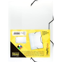 IDENA 225411 - Heftbox für DIN A5 mit Gummizug, aus PP, Füllhöhe 3,5 cm, transparent, 1 Stück