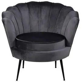 VCM Relaxsessel Nice Velours 83 x 76 x 0 cm Grau