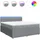 vidaXL Boxspringbett 180 x 200 cm Hellgrau