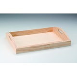 GLOREX Holz Serviertablett 37 x 28 x 7 cm