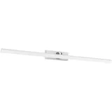 EGLO LED Wandleuchte Verdello, Wandlampe aus Kunststoff in Weiß und Chrom, Bad Spiegellampe, Badezimmer und Flur Lampe, warmweiß-kaltweiß, IP44