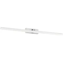 EGLO LED Wandleuchte Verdello, Wandlampe aus Kunststoff in Weiß und Chrom, Bad Spiegellampe, Badezimmer und Flur Lampe, warmweiß-kaltweiß, IP44