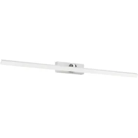 EGLO LED Wandleuchte Verdello, Wandlampe aus Kunststoff in Weiß und Chrom, Bad Spiegellampe, Badezimmer und Flur Lampe, warmweiß-kaltweiß, IP44