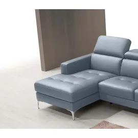 Egoitaliano "Matt, erstklassiger Sitzkomfort, aufwendige Detailverarbeitung, L-Form", mit verstellbaren Kopfteilen zum Relaxen grau