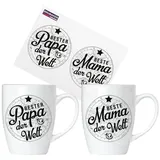 Brubaker Kaffeetasse 0,3 l Weiß 2 St.