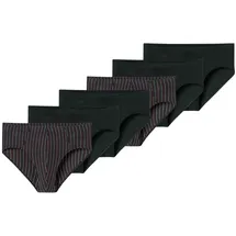 SCHIESSER 95/5 Essentials Mini Slip gestreift schwarz L 6er Pack