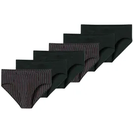 SCHIESSER 95/5 Essentials Mini Slip gestreift schwarz L 6er Pack