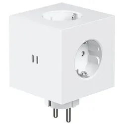 Square 2 Shark opal weiß 2-Fach USB-C (30W) Design 3x Steckdose OHNE Kabel Wandsteckdose-