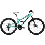 Bikestar Mountainbike 21 Gang Shimano RD-TY300 Schaltwerk, Kettenschaltung, für Damen und Herren, Kettenschaltung, 89380963-38 grün 26 Zoll Reifen | 15 Zoll Rahmen MTB Vollgefedert | Mint