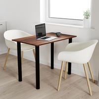 AKKE Walnuss Tisch mit schwarze beine LxBxH: 90x60x74 cm